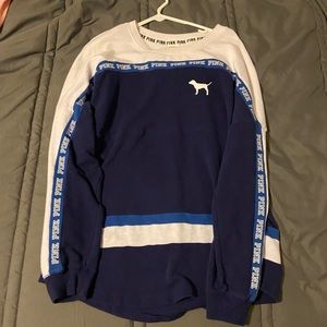 Blue sweatshirt from Victoria’s Secret, Pink